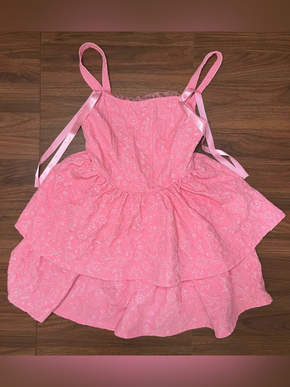 Bubblegum Pink Three Tiered Francesca’s Dress